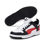 Puma Rebound Lay-Up Lo Youth Trainers White Black High Risk Red Çocuk Spor Ayakkabı