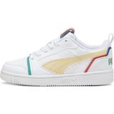 Puma Rebound V6 Lo Ready, Set, Better Genç Spor Ayakkabı - Beyaz