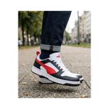 Puma Rebound v6 Low Sneaker Spor Ayakkabı, 44 EU, 39232838, PUMA White-For All Time Red-PUMA Black, Erkek