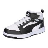 Puma Rebound V6 Mid AC+ PS White Black Shadow Gray Unisex Çocuk Spor Ayakkabı