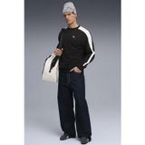 Puma Relaxed Crew T7 Siyah Beyaz Erkek Spor Sweatshirt -63343301