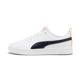 Puma Rickie Jr White-New Navy-Dark Poppy Erkek Çocuk-Unisex Günlük Spor Ayakkabı