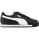 Puma Roma Basic Ayakkabı 353572 Siyah Beyaz Suni Deri 2,5 cm Taban ile Gün Boyu Konfor - Siyah - Beyaz