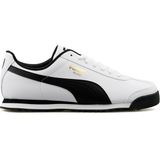 Puma Roma Basic Unisex Beyaz/Siyah Sneaker Düz Taban Nefes Alabilir Yapı Koşu ve Yürüyüş İçin İdeal - Beyaz - Siyah