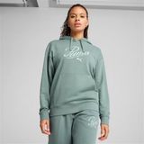 Puma Scrıpt Comfort Hoodie Kadın Yeşil Spor Sweatshirt - 684983 30 - XS