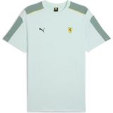 Puma Scuderia Ferrari Erkek Tişört Renkli Panel Tasarımı ile Süprem Kumaş S Beden