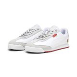 Puma Scuderia Ferrari Roma Via Sneakers Unisex Yetişkin Spor Ayakkabı, PUMA White-Cool Light Gray, 45
