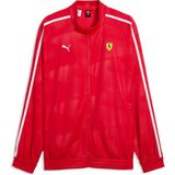 Puma Scuderıa Ferrarı T7 Erkek Geniş Kesim Track Ceket %95 Geri Dönüştürülmüş Malzeme ile Konforlu Kullanım - Kırmızı