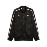 Puma Scuderıa Ferrarı T7 Erkek Geniş Kesim Track Ceket,Puma Black L