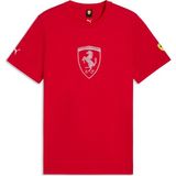 Puma Scuderıa Ferrarı Tonal Shıeld Erkek Tişört - XL - Rosso Corsa
