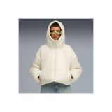 Puma Shiny Hooded Padded Jacket Krem Kadın Mont