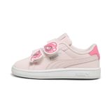 PUMA Smash 3.0 Bfly V Inf kız bebek spor ayakkabısı, Frosty Pink Strawberry Burst White Silver, 27 EU
