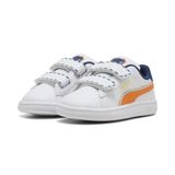 PUMA Smash 3.0 Playdate V Bebek Sneaker, 24 EU, 402828, PUMA White-Orange Glo, Üniseks bebek