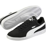 PUMA Smash Buck Spor Ayakkabı Erkek Kadın Siyah Suni Deri Nefes Alabilir Yapı ile Koşu ve Yürüyüş İçin İdeal