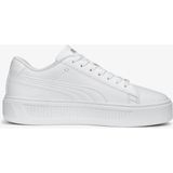 Puma Smash Platform V3 Kadın Beyaz Spor Ayakkabı.01 Kauçuk Taban ve Suni Deri ile Günlük Kullanıma Uygun