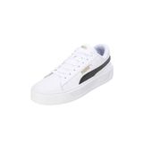 Puma Smash Platform v3 White-Black-Gold Kadın Günlük Spor Ayakkabı