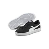 Puma Smash V2 Buck Jr Erkek Siyah Tekstil Malzeme Düz Taban Günlük Ayakkabı - Siyah - Beyaz