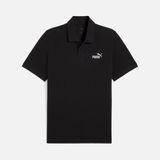 Puma Sportswear Essentials No. 1 Logo Pique Polo Short-Sleeve Erkek Tişört - XL - Siyah