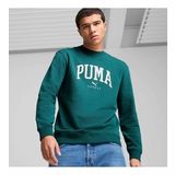 Puma Squad Erkek Yeşil Yuvarlak Yaka Sweatshirt