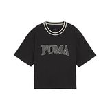 Puma Squad Graphic Siyah Kadın Kısa Kollu T-Shirt