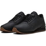 Puma St Runner V4 L Erkek Spor Ayakkabı Siyah Suni Deri Kaydırmaz Taban ile Günlük Kullanıma Uygun