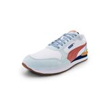 PUMA ST Runner v4 L Retro run Unisex Yetişkin Spor Ayakkabı, White-Fierce Red-Sea Glass, 43