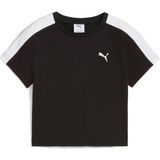 Puma T7 Baby Kadın Siyah Yuvarlak Yaka Tişört Nefes Alabilir Kumaş ile Şık Tasarım
