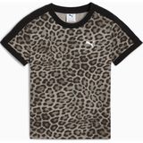 Puma T7 Leopard Allover Print Kadın Tişört (632135-01) - XS - Renkli