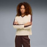Puma T7 Relaxed Long Sleeve Polo Açık Kahve Kadın Polo Sweatshirt - Kahverengi