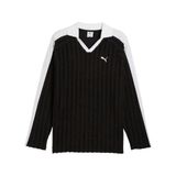 Puma T7 Relaxed Long Sleeve Polo Sweatshirt, M, 634311-01, Siyah, erkek