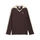 Puma T7 Relaxed Long Sleeve Polo Sweatshirt, M, 634311-31, Kahverengi, erkek