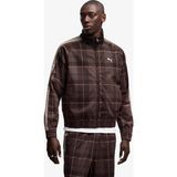 Puma T7 Relaxed Tartan Woven Erkek Kahverengi Ceket.33 - S - 33-Kahverengi