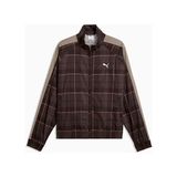 Puma T7 Relaxed Tartan Woven Trac Erkek Günlük Ceket 63673133 Kahverengi - XL