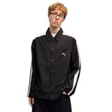 Puma T7 Relaxed Woven Erkek Siyah Günlük Stil Gömlek 63836201