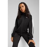 Puma T7 Siyah Genç Spor Ceket Uzun Kollu Asimetrik Tasarım Casual Kullanım İçin Kadın - 7 - 8 Yaş
