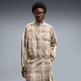 Puma T7 Tartan Kadın Bej Ceket (636628-81) - Krem - S