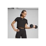 PUMA TAD ESSENTIAL W Baby Tee Spor T-Shirt, XS, PUM525894B30P010, Siyah, Kadın