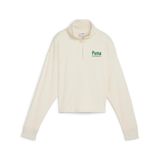 Puma Team Half Zip Crew Kadın Bej Sweatshirt