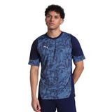 PUMA Teamcup Football Erkek Forma,Puma Navy-Puma Silver-Blue Hor S
