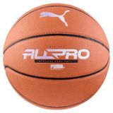 PUMA teamJAWS ALL Pro Basketbol Topu, Leather Brown-PUMA Black, 5