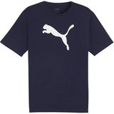 Puma Teamrise Logo Erkek Tişört Lacivert Pamuklu Nefes Alabilir Kumaş ile Şık Tasarım