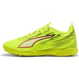 Puma Ultra 6 Play Tt Genç Krampon Erkek Halı Saha Ayakkabısı Tekstil Malzeme ile Düşük Bilek - Neon Sarı