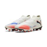 PUMA Üniseks Future 8 Pro Fg/Ag futbol ayakkabısı, Puma Beyaz PUMA Siyah Parlak Kırmızı, 45 EU