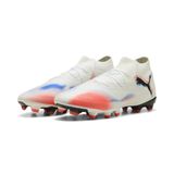 PUMA Üniseks Future 8 Pro Fg/Ag futbol ayakkabısı, Puma Beyaz PUMA Siyah Parlak Kırmızı, 46 EU