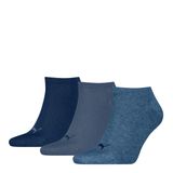 PUMA Üniseks spor ayakkabı çorabı (3'lü paket), denim mavi, 35-38
