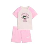 PUMA Unisex Çocuk Eşofman Takımı, Super Puma Club, Pembe, 12-18 Ay