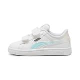 PUMA Unisex Çocuk Puma Smash 3.0 Holo 2.0 VInf Spor Ayakkabı PUMA White-Mauve Mist 27 EU