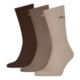 PUMA Unisex Crew çorap (3'lü paket), Kahverengi, 35/38