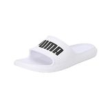 PUMA Unisex Divecat V2 Lite Slide sandalet, Puma Beyaz Puma Siyah, 43 EU