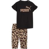 Puma Unisex Siyah Puma Mınıcats Anımal Legging Set Siyah Bebek Eşofman Takımı